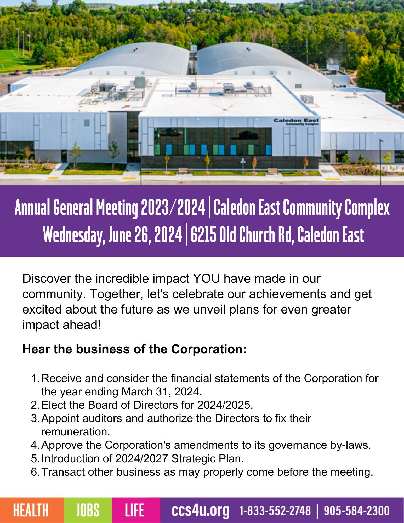 Annual General Meeting 20232024 Wednesday June 26 2024 1