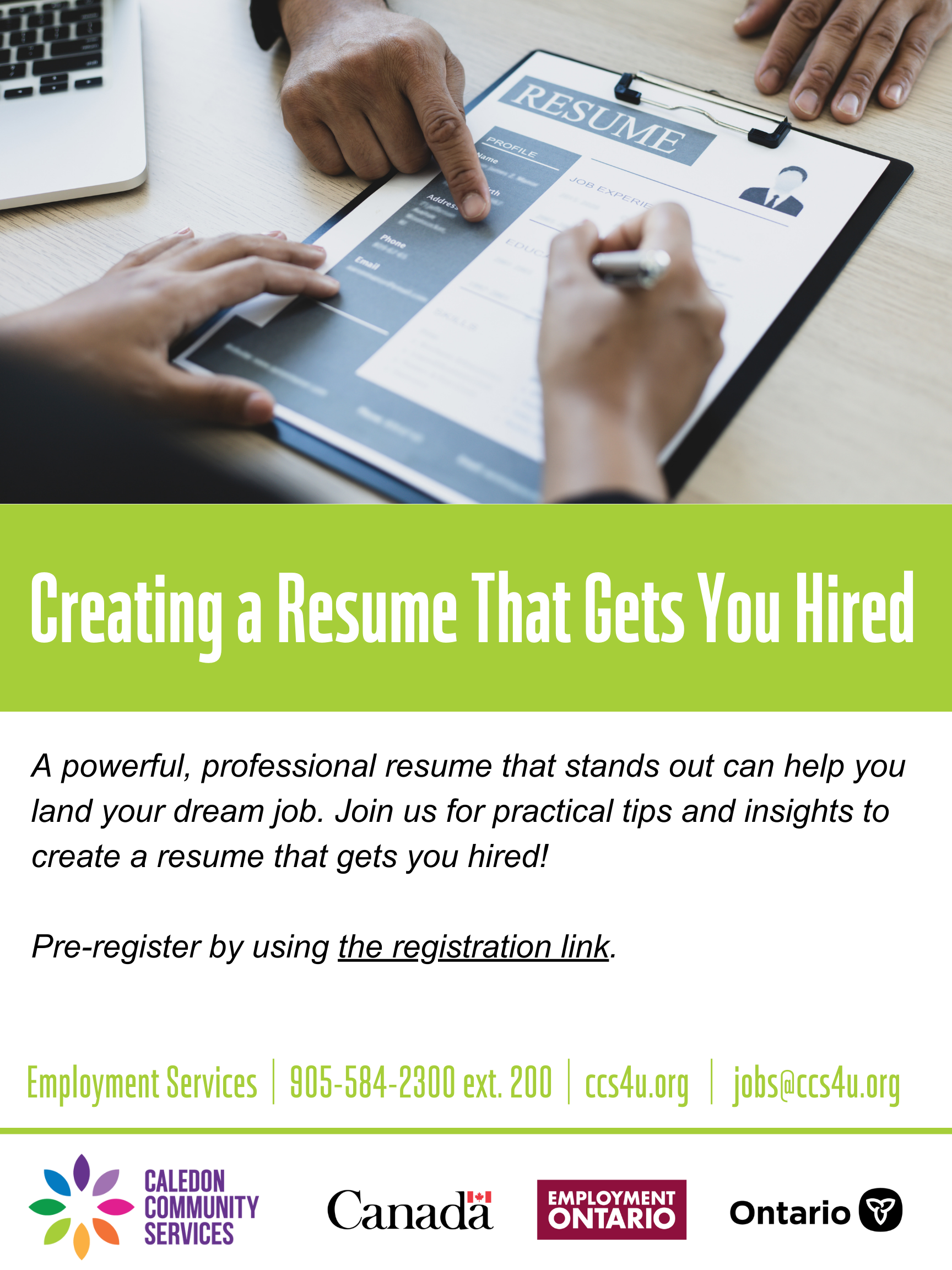 Creating a Resume That Gets You Hired Workshop 1