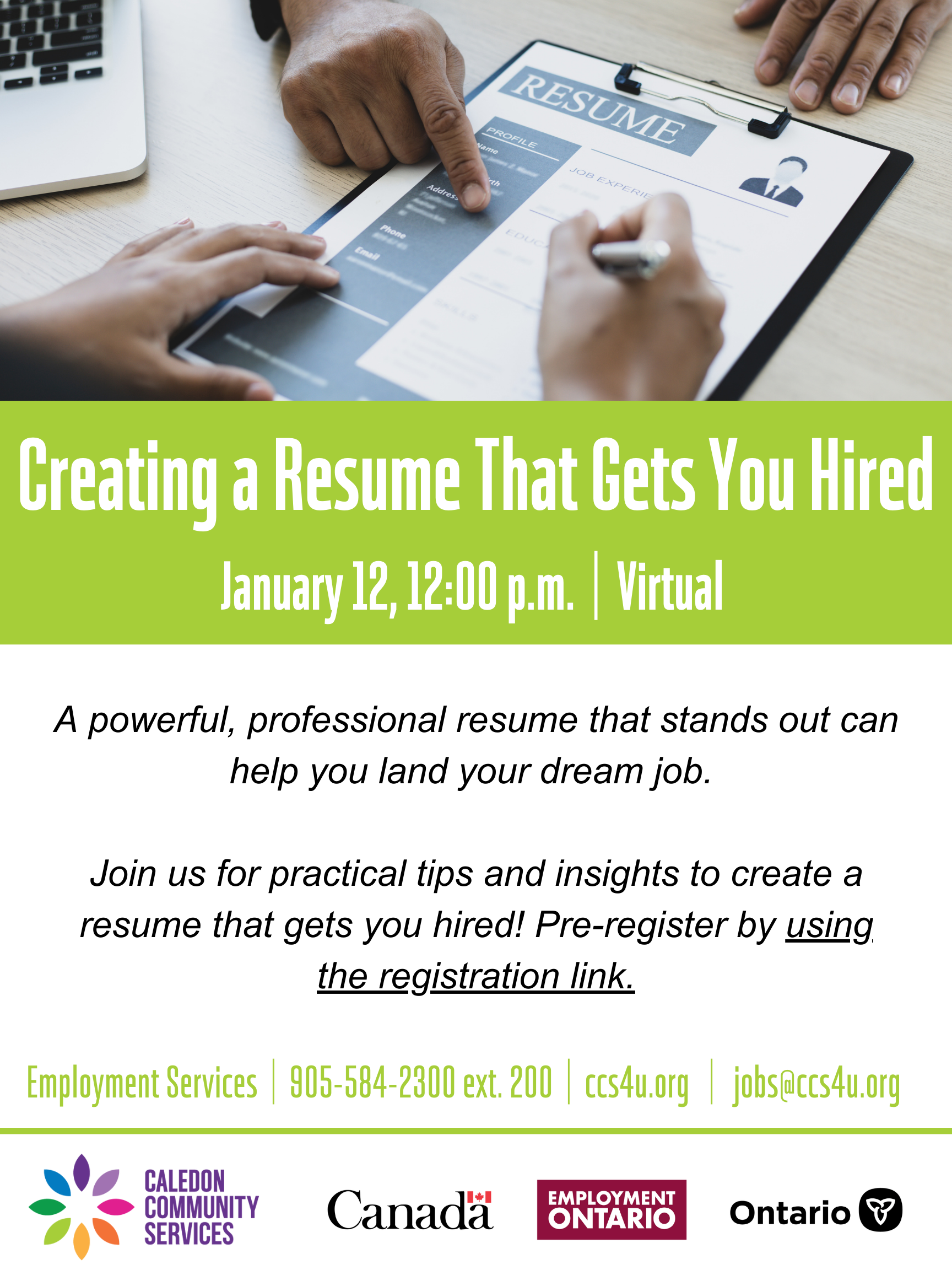 Resume Workshop 12th Jan 2026
