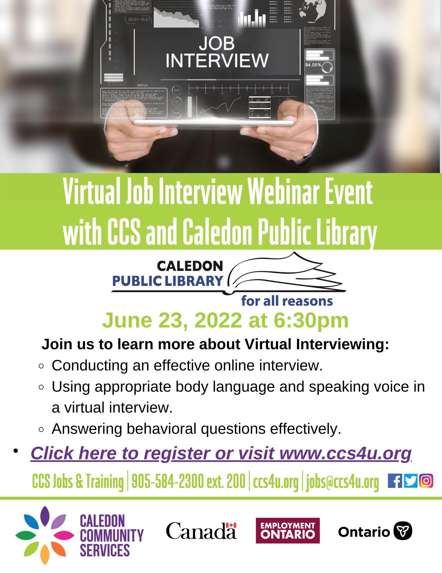 Virtual Interview Flyer with CPL